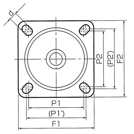 ６５ｍｍ　キャスター（自在金具） エスコ【取寄せ商品】