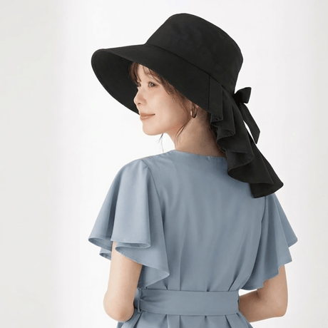 美々帽子フリル帽子 ●完全遮光帽子●フェイスガード付き帽子●紫外線対策●UV対策●美肌対策●ネックガード付き帽子●360度ガード●小顔見え帽子●2WAY帽子●軽量帽子●日傘代わり●日本真田帽子