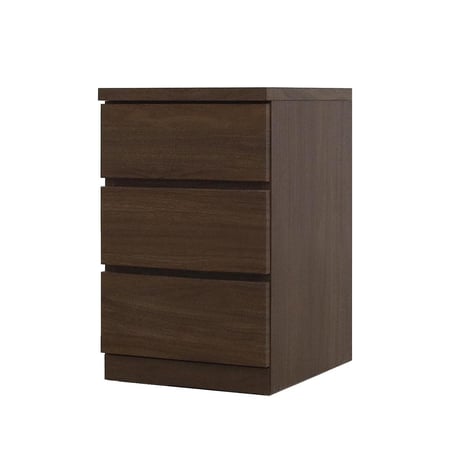 フィット 幅40 3段 チェスト 奥行44cm 家具 収納 ウォールナット 6300074183●丸田木工【取寄せ商品】