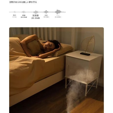 ｲﾙﾐﾈｰｼｮﾝ加湿器3000mlﾎﾜｲﾄH20 加湿器 卓上加湿器 超音波式 7色LED アロマ対応 静音 小型 USB給電 空焚き防止 自動オフ 車載 オフィス 寝室 乾燥対策 花粉症対策