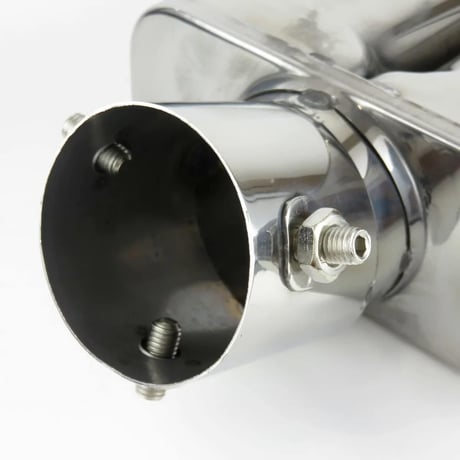 カー用品　マフラーカッターツイン　シルバー MT-43●向島自動車用品製作所【取寄せ商品】