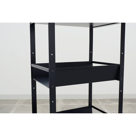 ストレージワゴン　Large　ブラック SWL-BK●ストレージワゴン　Large　ブラック●日東 SWL-BK●ストレージワゴン　Large　ブラック●日東【取寄せ商品】