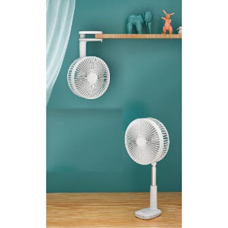 首振り機能付 折り畳み式扇風機F8【クリップタイプ】Folding Storage Clip Fan F8