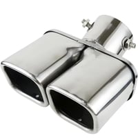 カー用品　マフラーカッターツイン　シルバー MT-43●向島自動車用品製作所【取寄せ商品】