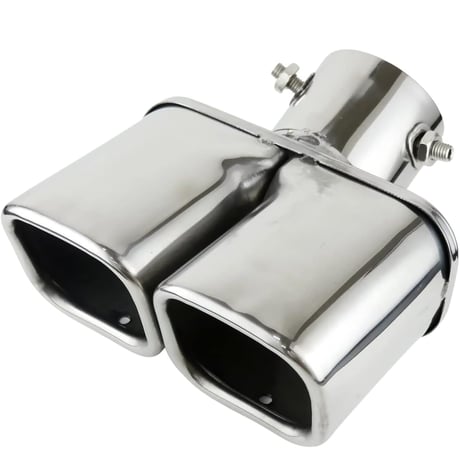 カー用品　マフラーカッターツイン　シルバー MT-43●向島自動車用品製作所【取寄せ商品】