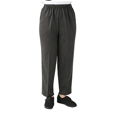 裾ファスナーパンツ　診察湿布貼り　保温素材　秋冬　婦人　股下６５ｃｍ　ＧＹ　DAP【取寄せ商品】