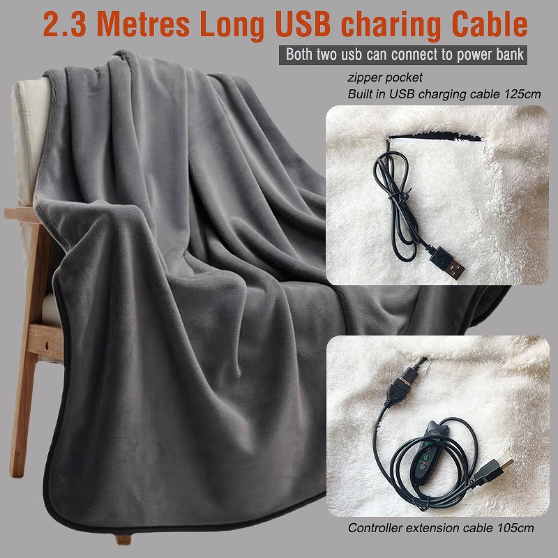 USBブランケット 電気毛布 Electric Blanket(グレー) 電気毛布 USBブランケット 電気毛布 Electric Blanket(グレー) 電気毛布