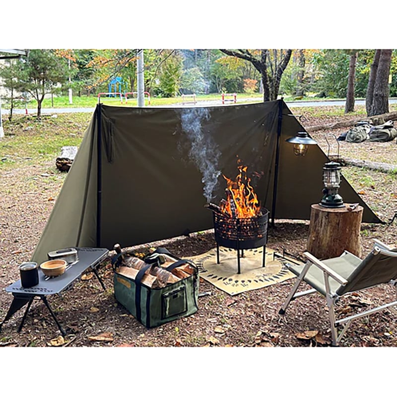 FUTURE FOX 陣幕 高さ120cm 風除け ロープ不要 オリーブ 6300073369