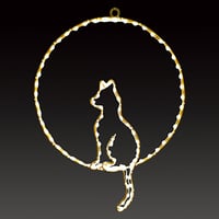LEDファンタジックジュエリー イルミネーション 飾り キャット AFJ-CAT●LEDファンタジックジュエリー イルミネーション 飾り キャット●アミューズ【取寄せ商品】