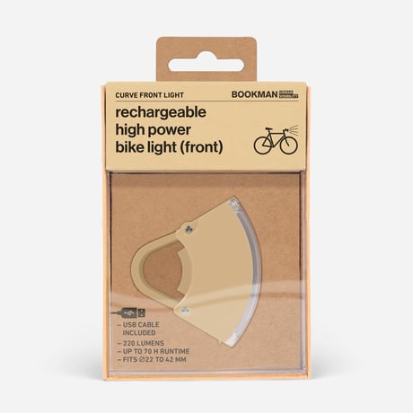Ｃｕｒｖｅ　Ｆｒｏｎｔ　Ｌｉｇｈｔ　自転車用カーブフロントライト　Ｂｅｉｇｅ 464●Ｃｕｒｖｅ　Ｆｒｏｎｔ　Ｌｉｇｈｔ　自転車用カーブフロントライト　Ｂｅｉｇｅ●BOOKMAN【取寄せ商品】