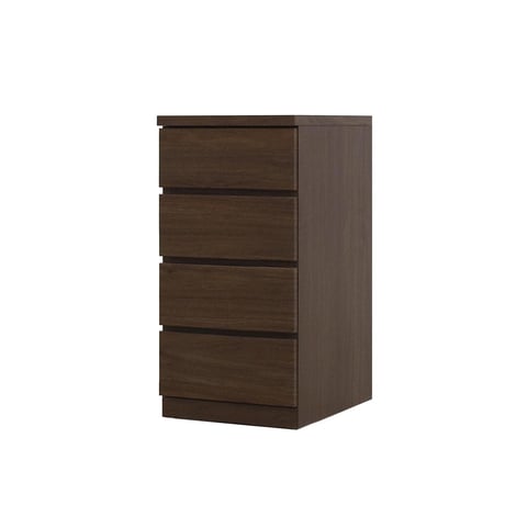 フィット 幅40 4段 チェスト 奥行55cm 家具 収納 ウォールナット 6300074228●丸田木工【取寄せ商品】