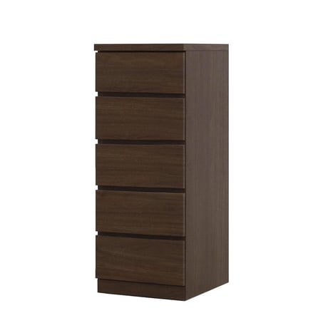 フィット 幅40 5段 チェスト 奥行44cm 家具 収納 ウォールナット 6300074243●丸田木工【取寄せ商品】