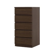 フィット 幅50 5段 チェスト 奥行55cm 家具 収納 ウォールナット 6300074261●丸田木工【取寄せ商品】