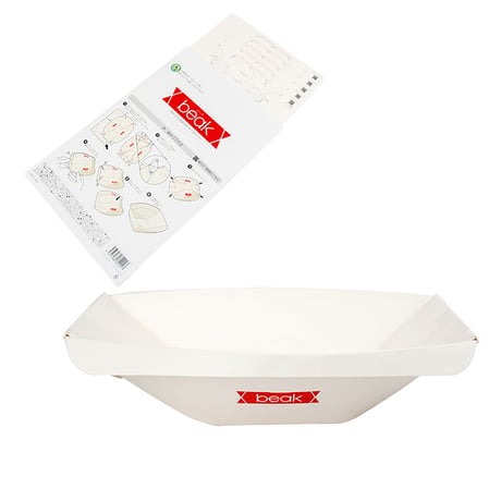 災害備蓄用 折り紙食器beak （ビーク）丼  5枚封筒入り×30セット 6300069172●奥村印刷【取寄せ商品】