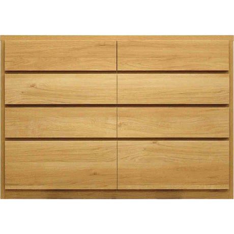 キューブ 幅120 4段 チェスト 家具 収納 オーク 6300074106●丸田木工【取寄せ商品】