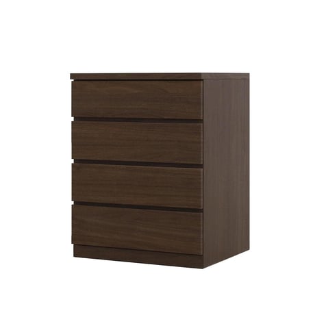 フィット 幅60 4段 チェスト 奥行55cm 家具 収納 ウォールナット 6300074234●丸田木工【取寄せ商品】