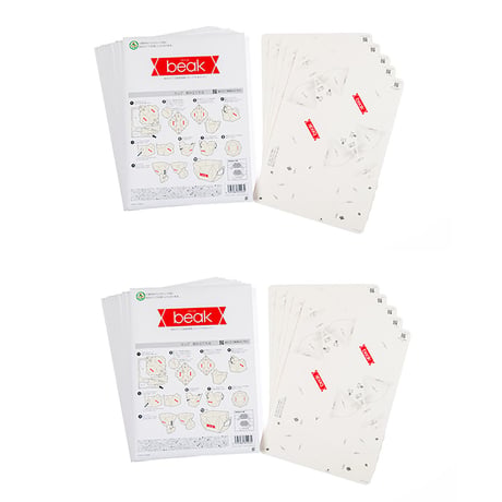 災害備蓄用 折り紙食器beak （ビーク）カップ  5枚封筒入り×20セット 6300069168●奥村印刷【取寄せ商品】