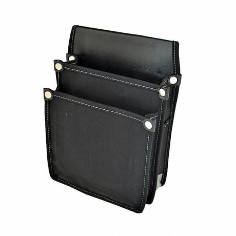 腰袋　内側ポケット付無帆布 YK-08 黒●金井産業【取寄せ商品】
