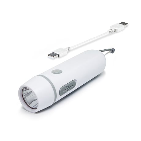 ダイナモ＆ＵＳＢ充電ライト　ホワイト 62480●ダイナモ＆ＵＳＢ充電ライト　ホワイト●ボウエキ 62480●ダイナモ＆ＵＳＢ充電ライト　ホワイト●ボウエキ【取寄せ商品】