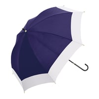 UVペールバイカラー　晴雨兼用長傘　ネイビー 915-059●UVペールバイカラー　晴雨兼用長傘　ネイビー●中谷【取寄せ商品】