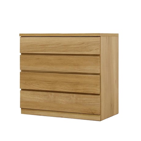 フィット 幅80 4段 チェスト 奥行44cm 家具 収納 オーク 6300074226●丸田木工【取寄せ商品】