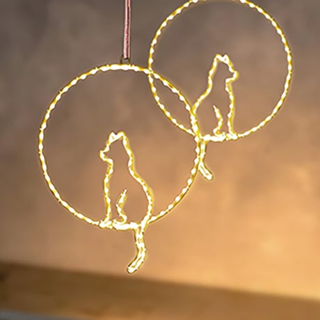 LEDファンタジックジュエリー イルミネーション 飾り キャット AFJ-CAT●LEDファンタジックジュエリー イルミネーション 飾り キャット●アミューズ【取寄せ商品】