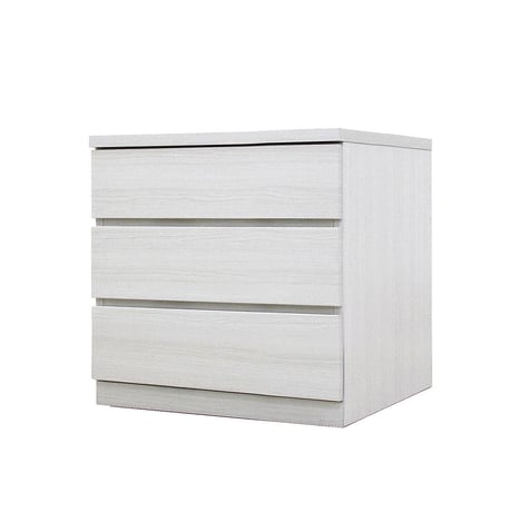 フィット 幅60 3段 チェスト 奥行55cm 家具 収納 ホワイト 6300074203●丸田木工【取寄せ商品】