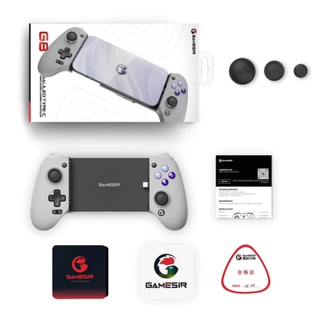USB-Cｹﾞｰﾑｼﾞｮｲｽﾃｨｯｸ ｸﾞﾚｰ GameSi G8 スマホゲーム ゲームコントローラー ジョイスティック USB-C GameSi アクションゲーム android対応 グレー
