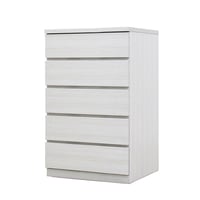 フィット 幅60 5段 チェスト 奥行55cm 家具 収納 ホワイト 6300074263●丸田木工【取寄せ商品】