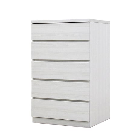 フィット 幅60 5段 チェスト 奥行55cm 家具 収納 ホワイト 6300074263●丸田木工【取寄せ商品】
