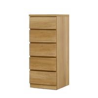 フィット 幅40 5段 チェスト 奥行44cm 家具 収納 オーク 6300074244●丸田木工【取寄せ商品】