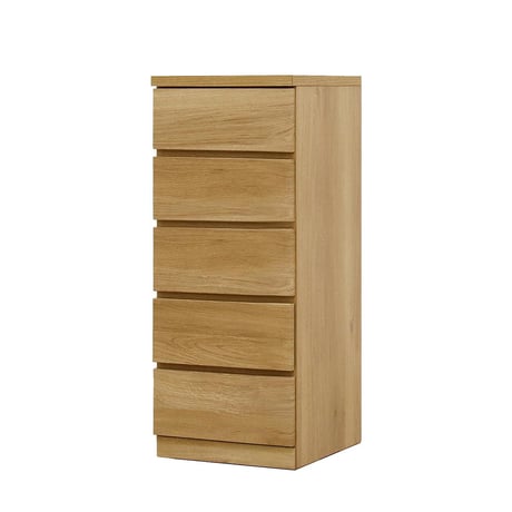フィット 幅40 5段 チェスト 奥行44cm 家具 収納 オーク 6300074244●丸田木工【取寄せ商品】