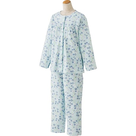 フルオープンパジャマ サックス Ｍ W01385151●ディーエーピー【取寄せ商品】