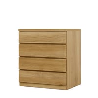 フィット 幅70 4段 チェスト 奥行55cm 家具 収納 オーク 6300074238●丸田木工【取寄せ商品】