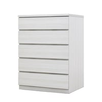 フィット 幅70 5段 チェスト 奥行55cm 家具 収納 ホワイト 6300074266●丸田木工【取寄せ商品】