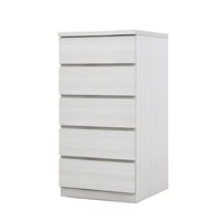 フィット 幅50 5段 チェスト 奥行55cm 家具 収納 ホワイト 6300074260●丸田木工【取寄せ商品】