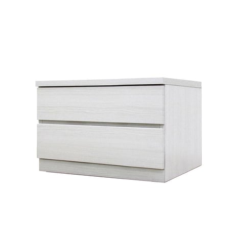 フィット 幅60 2段 チェスト 奥行44cm 家具 収納 ホワイト 6300074158●丸田木工【取寄せ商品】
