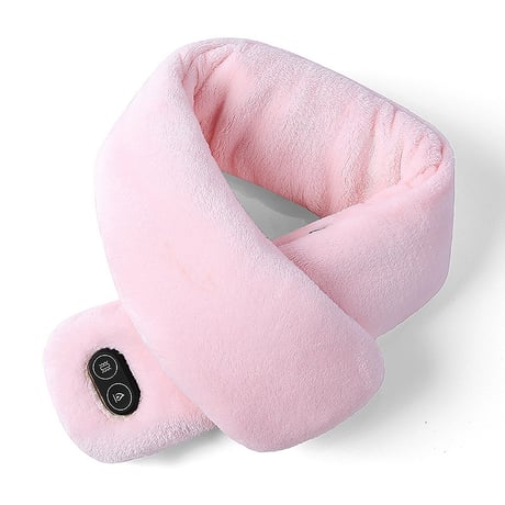 電熱マフラー ネックウォーマー Heating Massage Scarf(ﾊﾞｯﾃﾘｰ無) ﾋﾟﾝｸ ネックウォーマー 加熱 マフラー ヒーター USB 電熱 かわいい