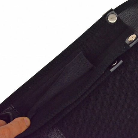腰袋　内側ポケット付帆布／補強付 YK-07 黒●金井産業【取寄せ商品】