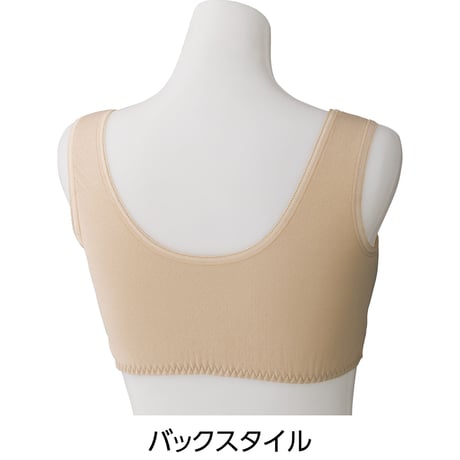 やわらかガーゼ編ソフトカップ付ブラジャー　上からかぶせる　脱着簡単　ＢＧ ケアファッション●介護●自立支援●着替え簡単●お年寄り●シルバー●業務用●老人ホーム●病院●リハビリ 【取寄せ商品】