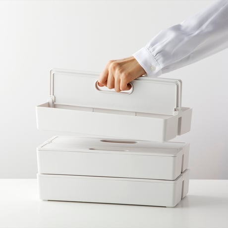かるコン　収納ケース　ホワイト　M KCM-WH●かるコン　収納ケース　ホワイト　M●日東 KCM-WH●かるコン　収納ケース　ホワイト　M●日東【取寄せ商品】