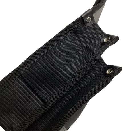 無印　帆布腰袋　内ポケット付　黒 黒●金井産業【取寄せ商品】