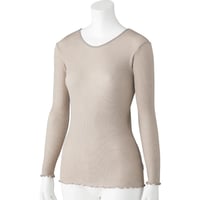 スルッとのびのび長袖インナーラウンドネック ベージュ W018002781●ディーエーピー【取寄せ商品】