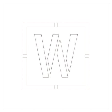 吹付けプレート　ステンシル　Ｗ四角型　文字高２５０　マグネット グリーンクロス