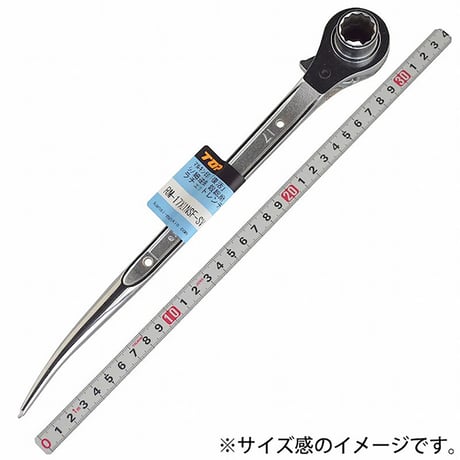 ＴＯＰ　両口ラチェットレンチ　復活　銀総磨キ RM-17X21NSF-SV●ＴＯＰ　両口ラチェットレンチ　復活　銀総磨キ●金井産業【取寄せ商品】