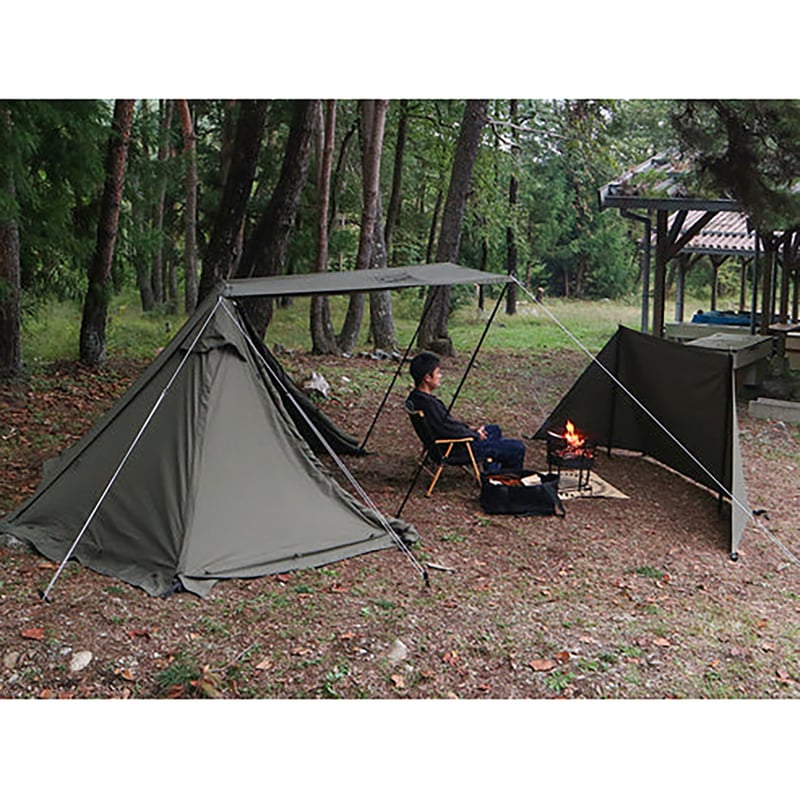 FUTURE FOX 陣幕 高さ120cm 風除け ロープ不要 オリーブ 6300073369