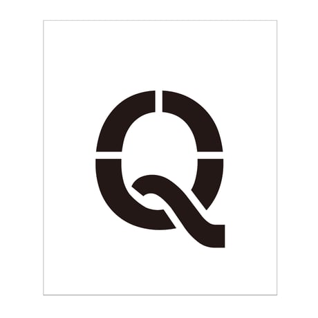 吹付けプレート　ステンシル　アルファベット　Ｑ　マグネット●吹付けプレート　ステンシル　アルファベット　Ｑ　マグネット●グリーンクロス【取寄せ商品】