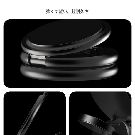 3in1 Wireless Charging Station Qi2 ｸﾞﾚｰ X63-Qi2-Zi ワイヤレス充電器 折りたたみ式 コンパクト 3in1 丸型 急速充電 スマートウォッチ イヤフォン