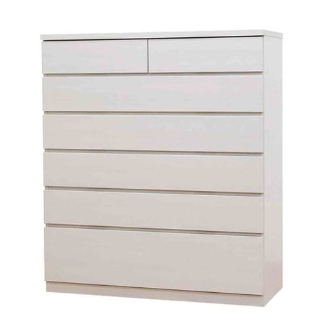 シルフ 幅102 6段 チェスト 家具 収納 ホワイト 6300074149●丸田木工【取寄せ商品】
