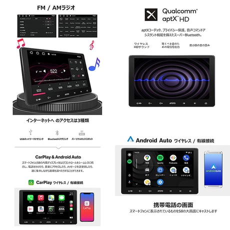 ＡＴＯＴＯ　Ｓ８Ｇ２１１４ＰＭ　１０インチ　車載カーナビ　後付け　カーオーディオ ATOTO●S8●A6●F7●ナビ●カーナビ●ナビゲーション●カーナビゲーション【取寄せ商品】